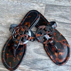 Tory Burch tortoise miller sandals size 6.5